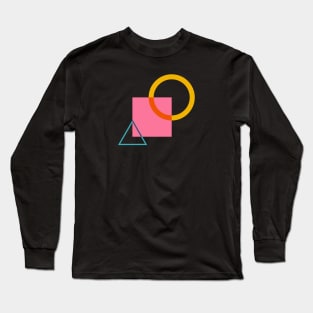 Overlapping Circle, Square, Triangle Long Sleeve T-Shirt